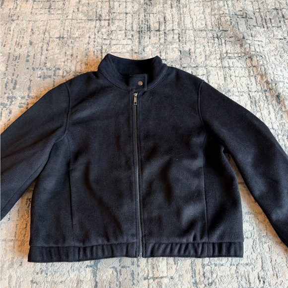 Time and Tru Jackets & Blazers - Time and Tru Black Fleece Zip-Up Jacket – Size Large